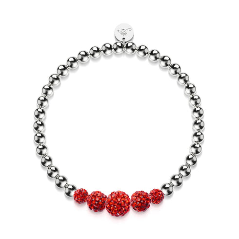 Cherry Sparkle | Crystal Cascade Kikiballa Bracelet